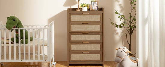 Savanna Wood Dresser, 5 Drawers - Sicotas