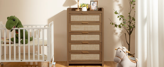 Savanna Wood Dresser, 5 Drawers