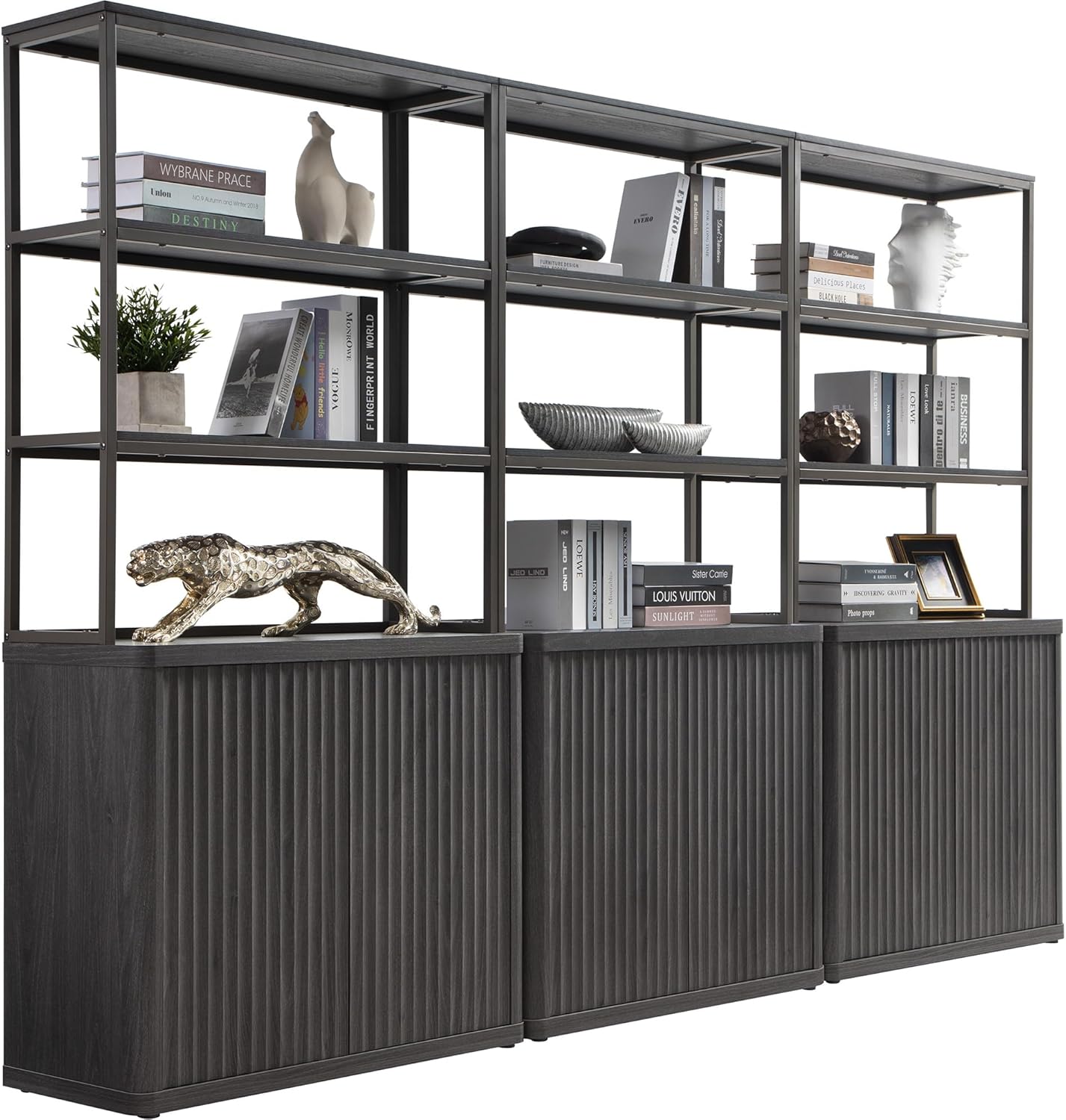 Cas 70.9Inch Bookshelf With 2 Doors