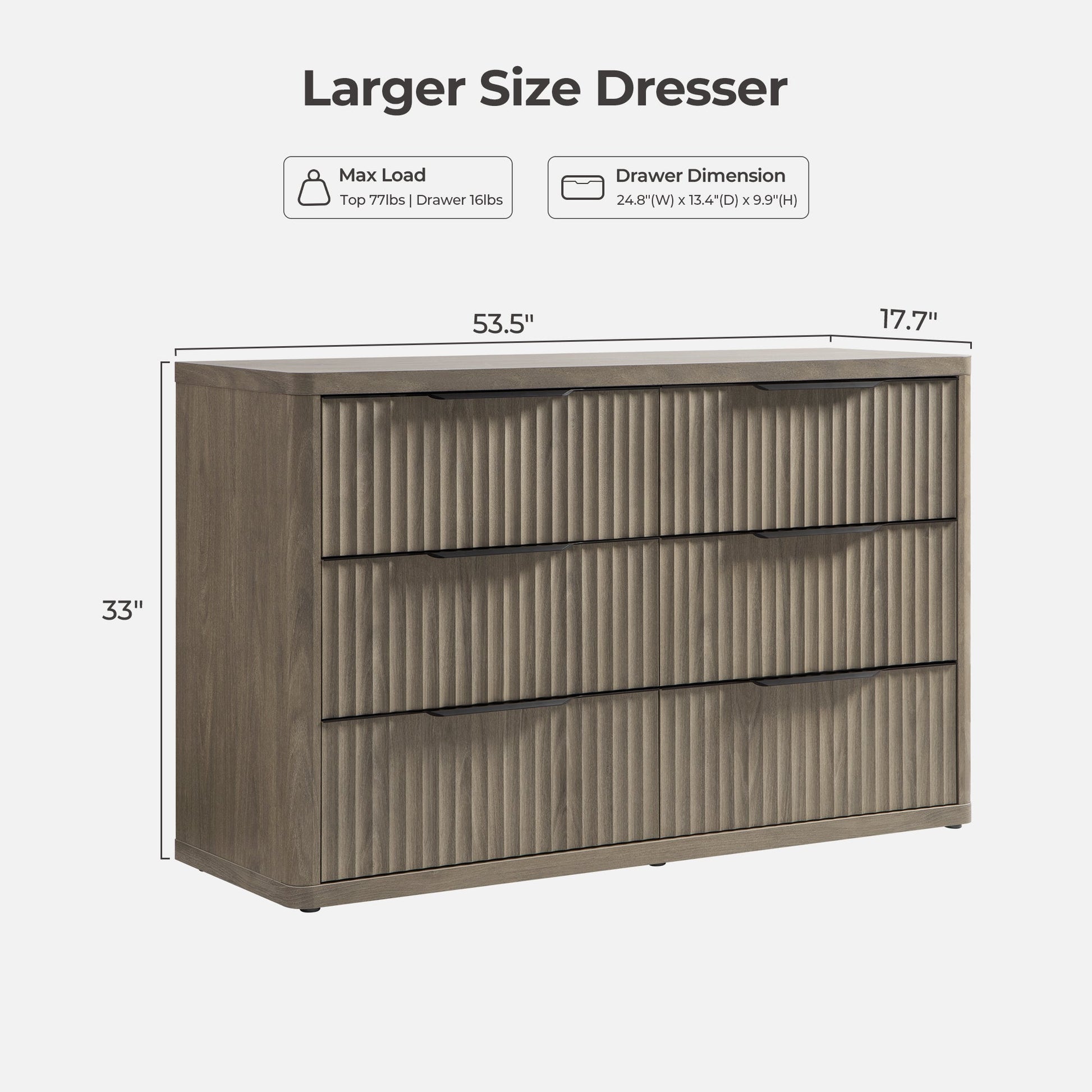 Cas Dresser, 6 Drawers