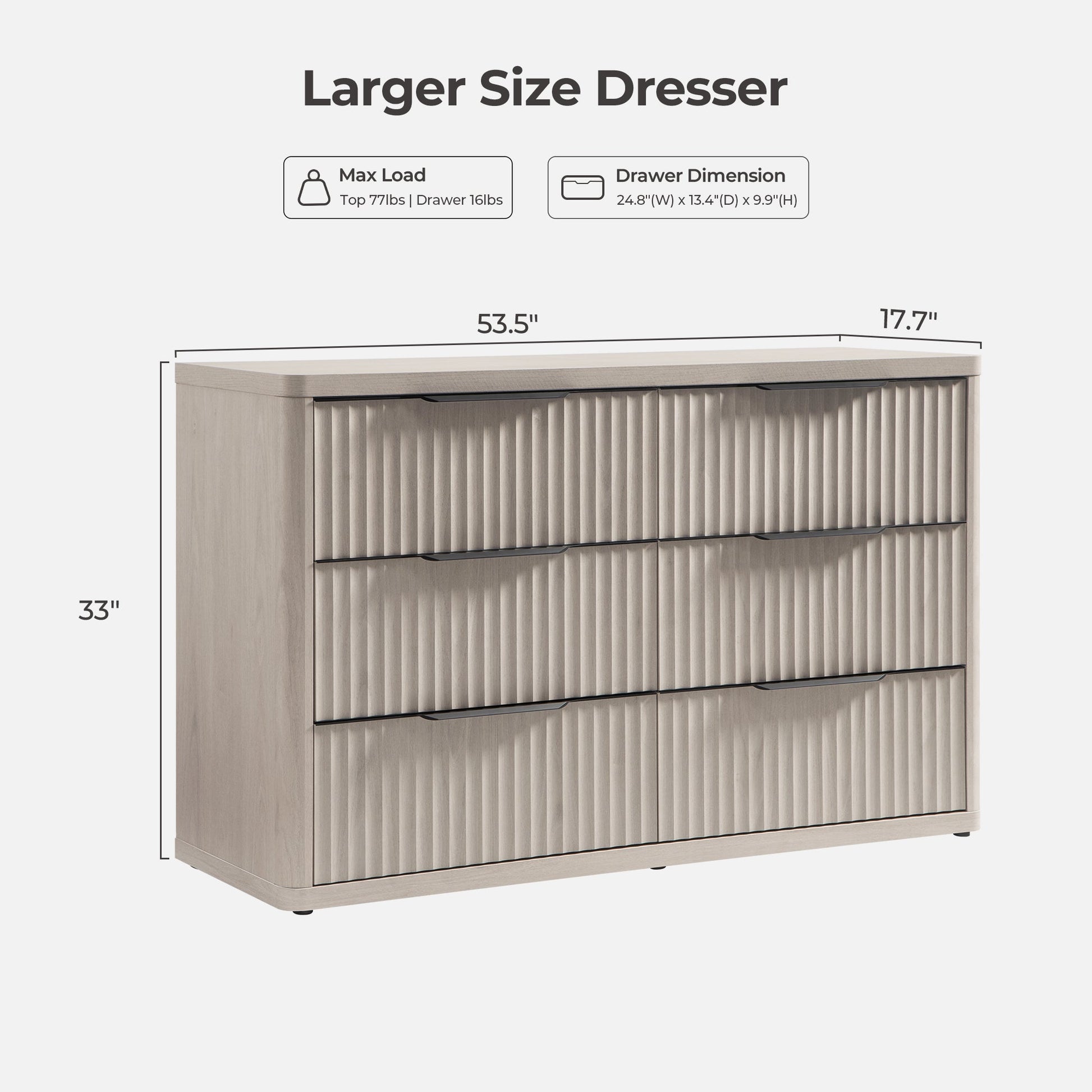 Cas Dresser, 6 Drawers