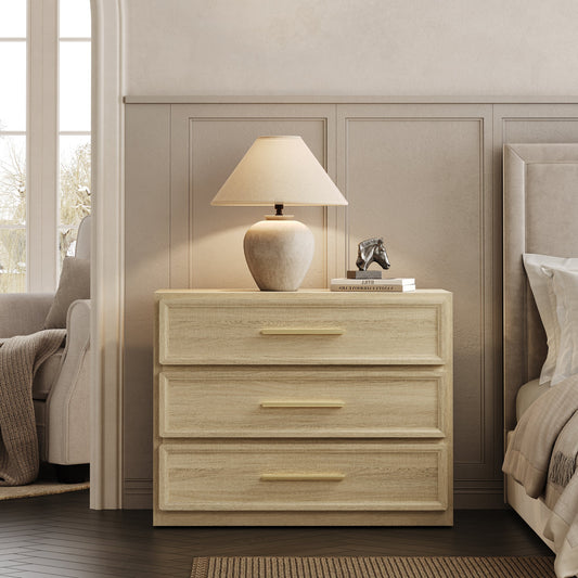 Crescent Nightstand, 3 Drawers