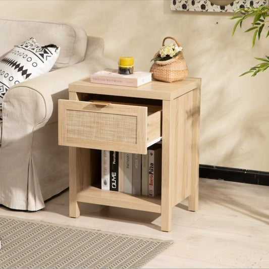 Boho Style Rattan Nightstands