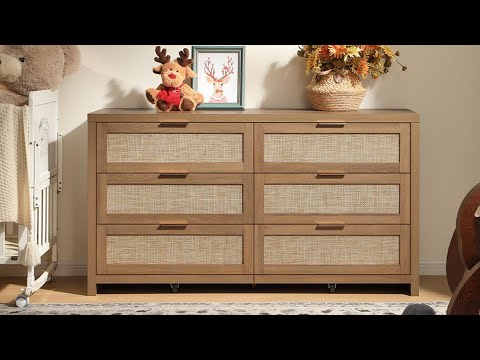 Savanna Wood Dresser, 6 Drawers