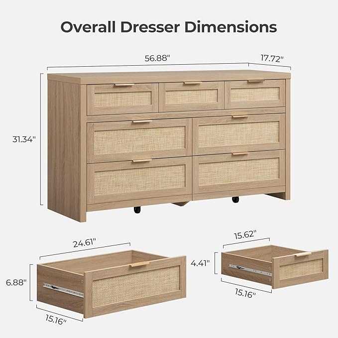 Savanna Tall Dresser, 7 Drawers