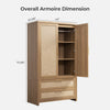 Savanna Wardrobe,71Inch Height