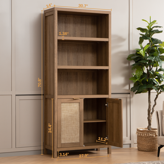 Savanna 5-Tier Tall Bookcase