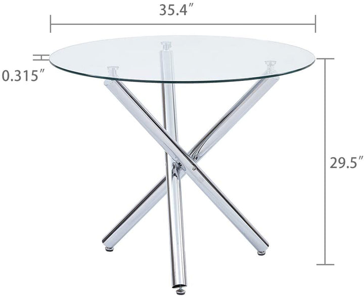 Modern Coffee Dining Table for Kitchen Room 29.5Inch Sicotas