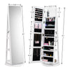 White Full Length Mirror with Jewelry Storage - Sicotas