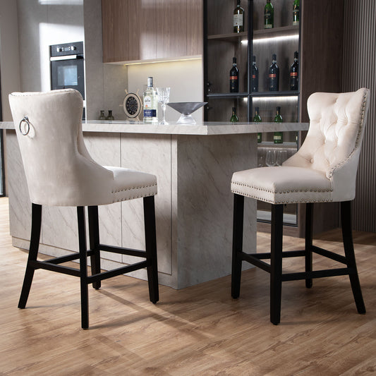 27.2" White Counter Bar Stools - Sicotas