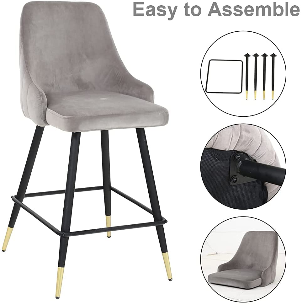 Modern Best Bar Stool for Dining Island Kitchen Chair 25.5Inch