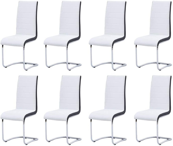 Arched Dining Office Chairs White 18.9Inch 8 Seaters Sicotas