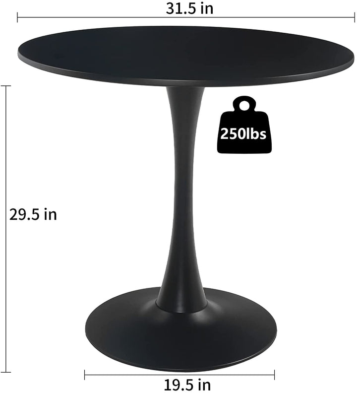 Sicotas Modern Black Round Dining Table free shipping