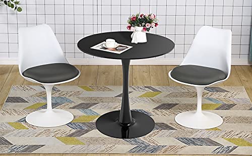 Sicotas Modern Black Round Dining Table free shipping