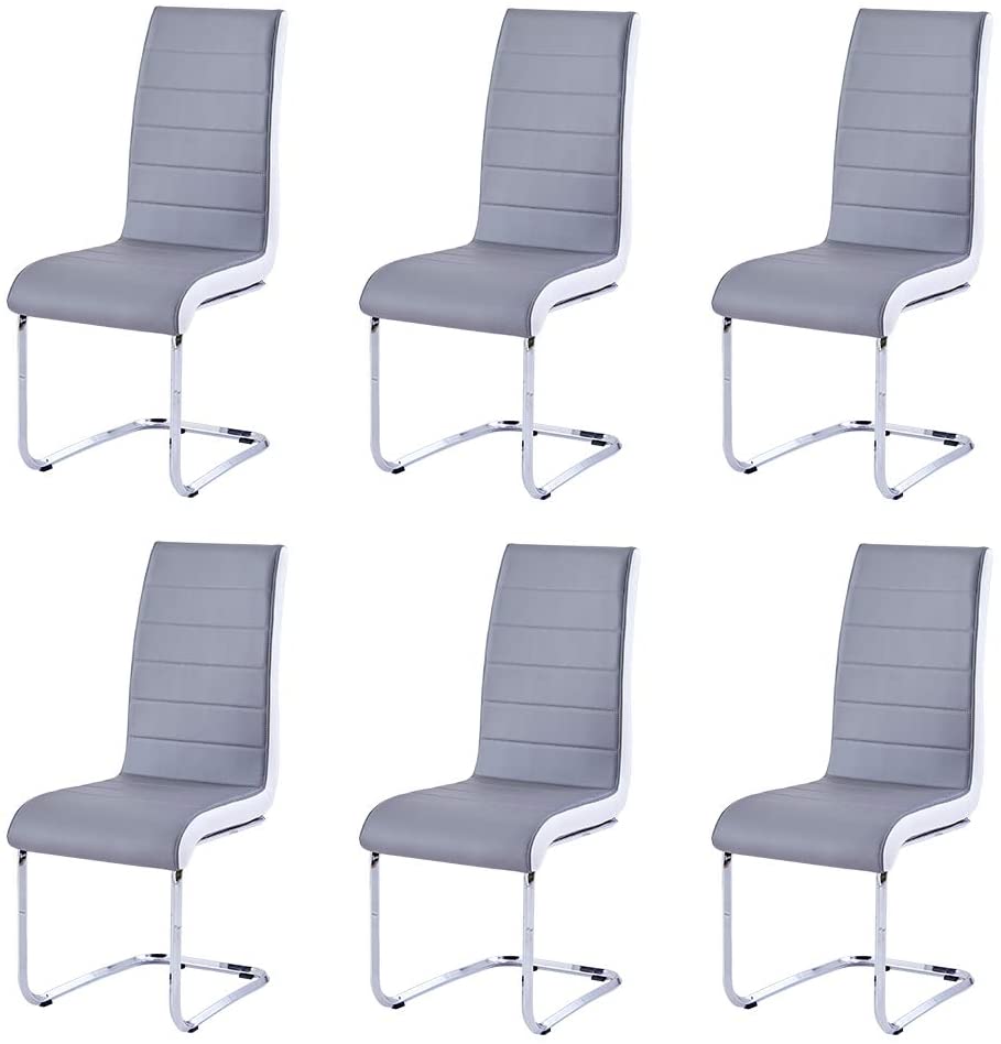Modern Dining Office Arched Chairs  18.9Inch 6Pieces Sicotas