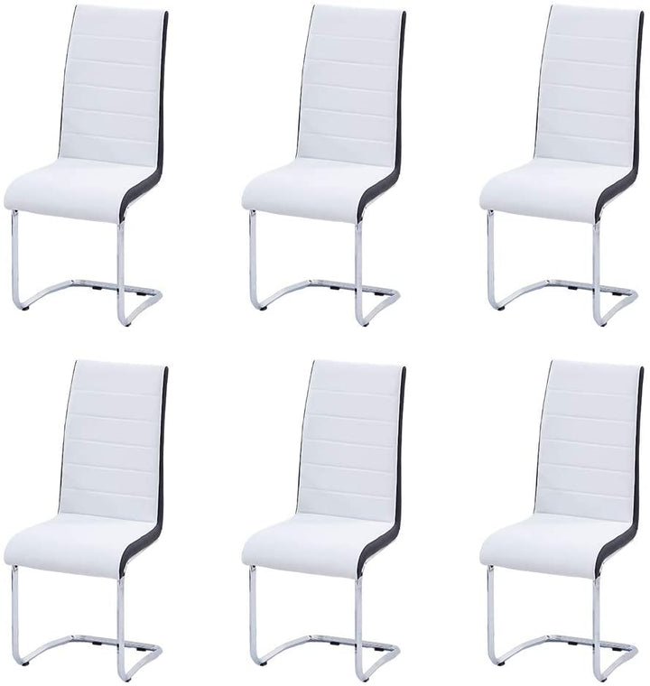 Arched Dining Office Chairs White 18.9Inch 6 Seaters Sicotas