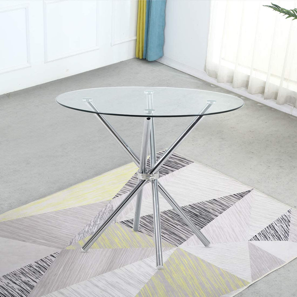 Modern kitchen and dining room tables Top-Glass 29.5Inch Sicotas