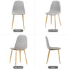 Modern Fabric Dining Chair Kitchen Gray Chairs