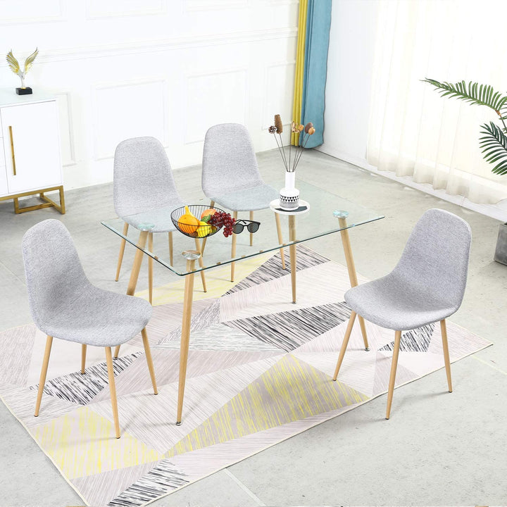 Modern Top Glass Dining Table 2-4 Seater 29.5Inch Sicotas