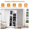 White Full Length Mirror with Jewelry Storage - Sicotas