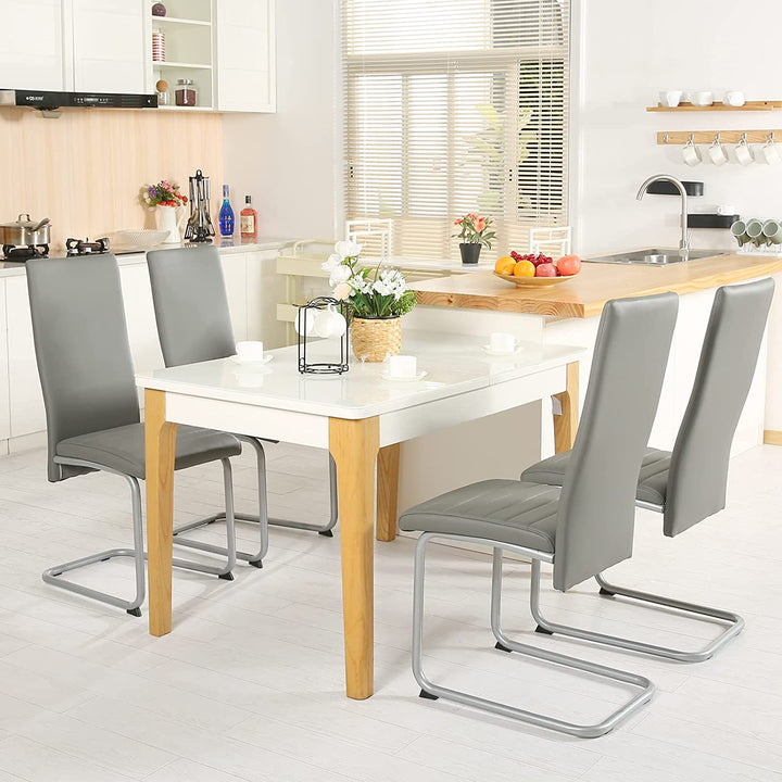 5Pieces Dining Table Set for 4 piece Kitchen Chairs and 1 Top Round Table