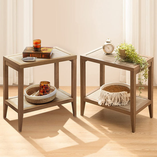 Savanna Rattan Boho End Table