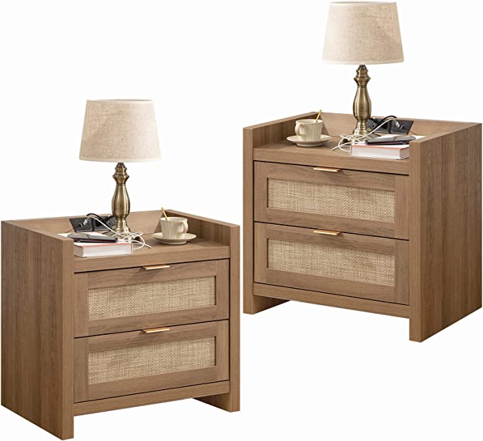 Savanna Nightstand with Charging Station