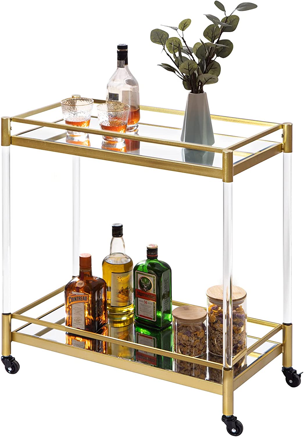 Golden Bar Cart,Wine Cabinet