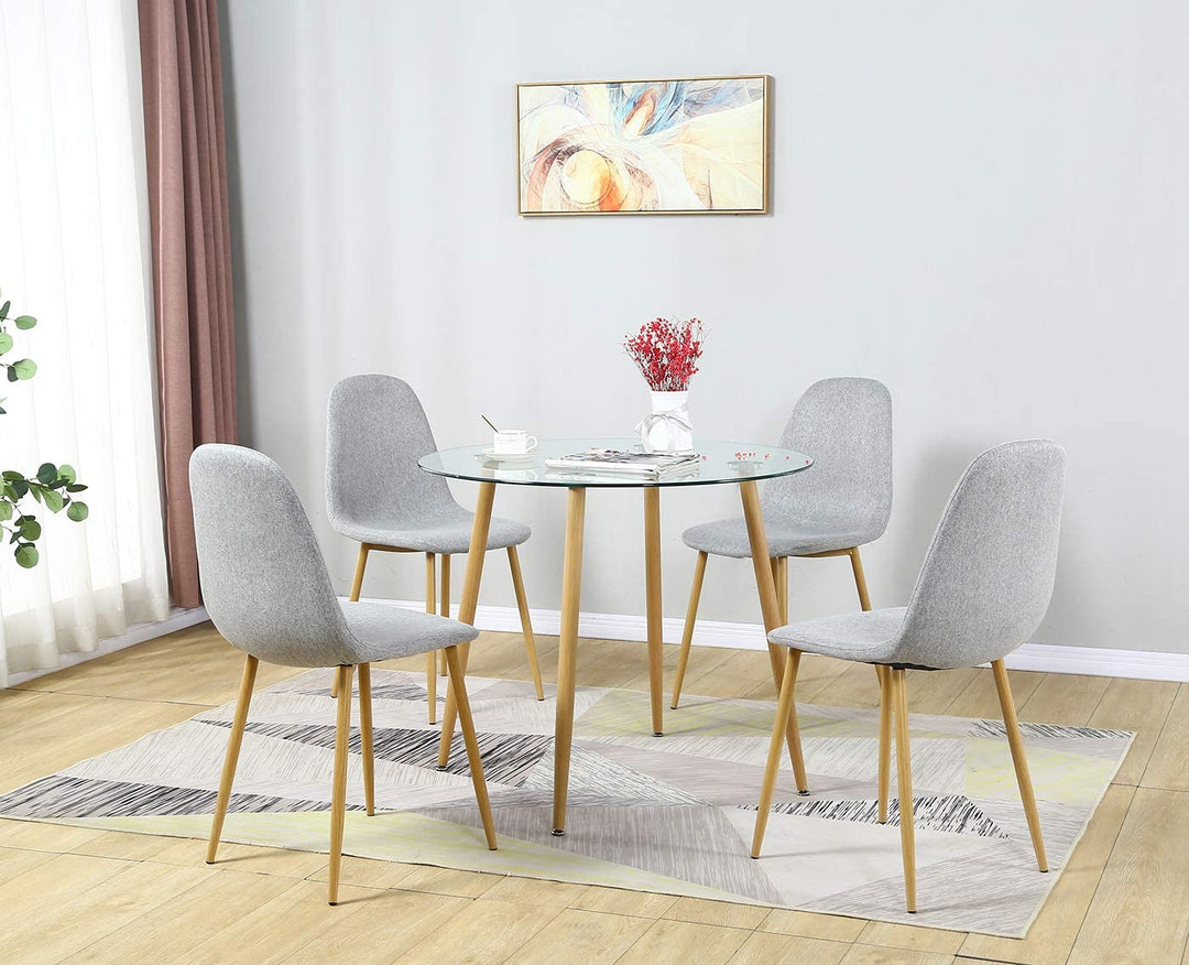 Round Glass Top Dnining Table and  chairs