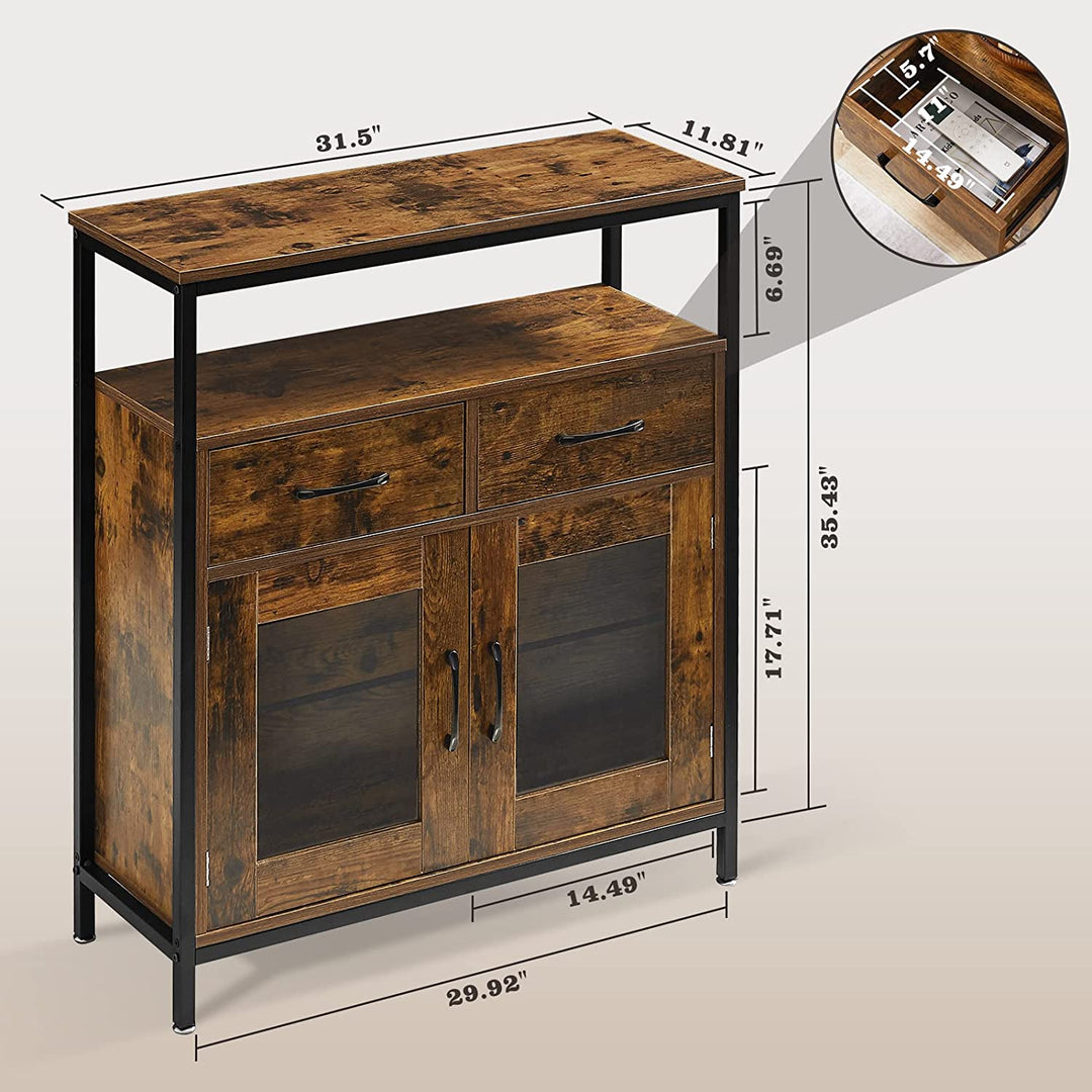 Kitchen Coffee Bar Cabinet Sideboard Storage Organizer-Size