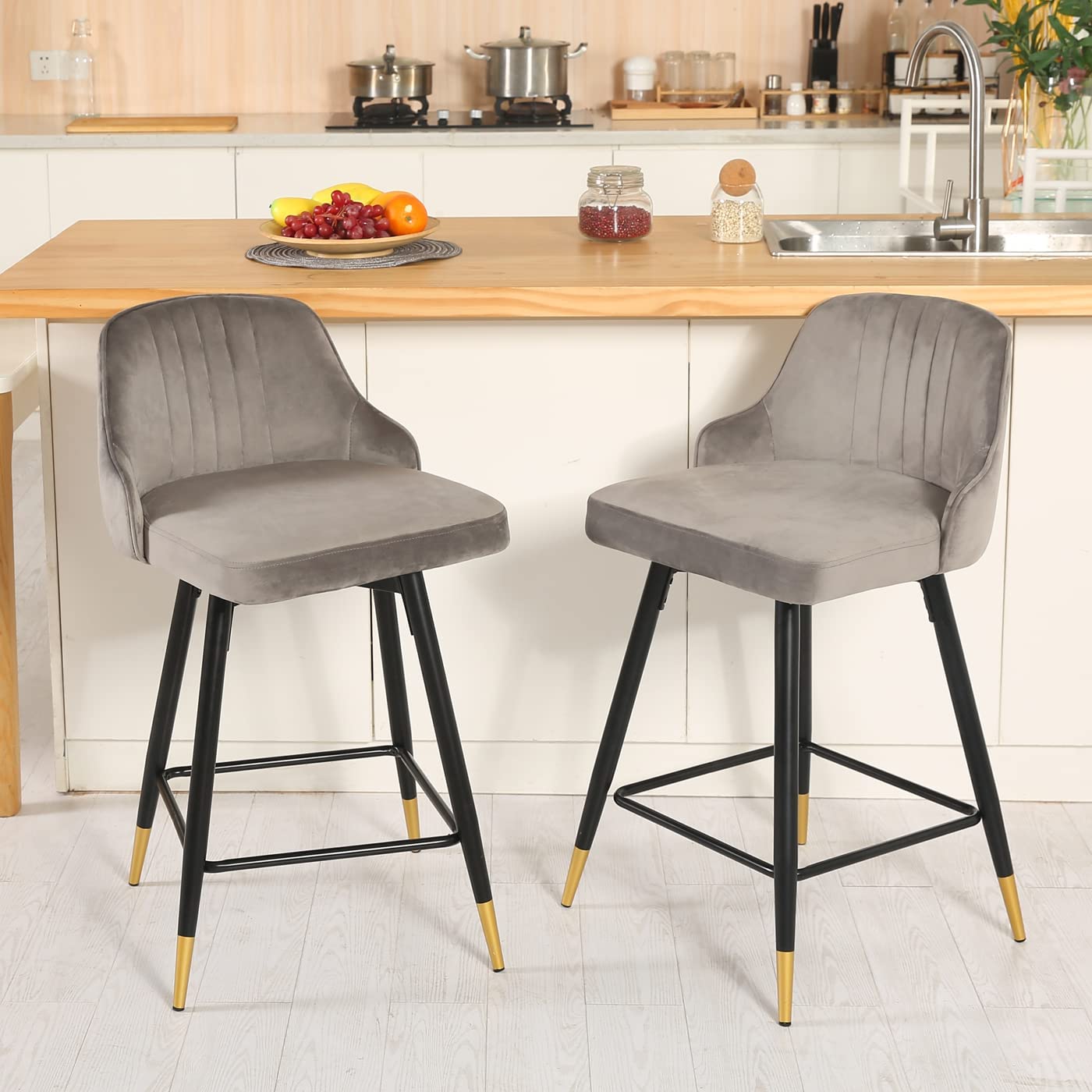 Bar Stools Set of 2, Kitchen Counter Island Swivel Stool,bar Chair