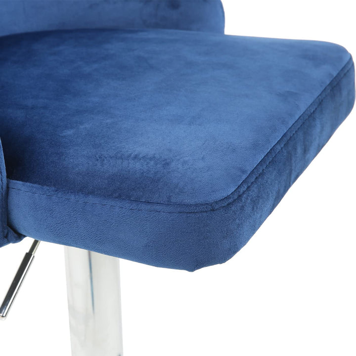 Swivel Bar Stools Set with Backs Counter Bar Chair Blue