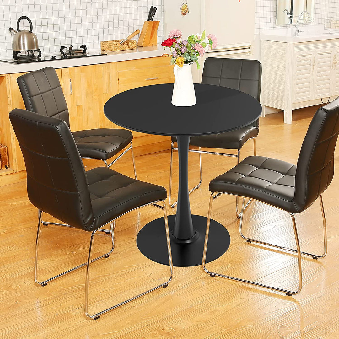 Sicotas Modern Black Round Dining Table free shipping