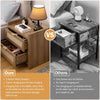 Savanna Nightstand with Charging Station - Sicotas