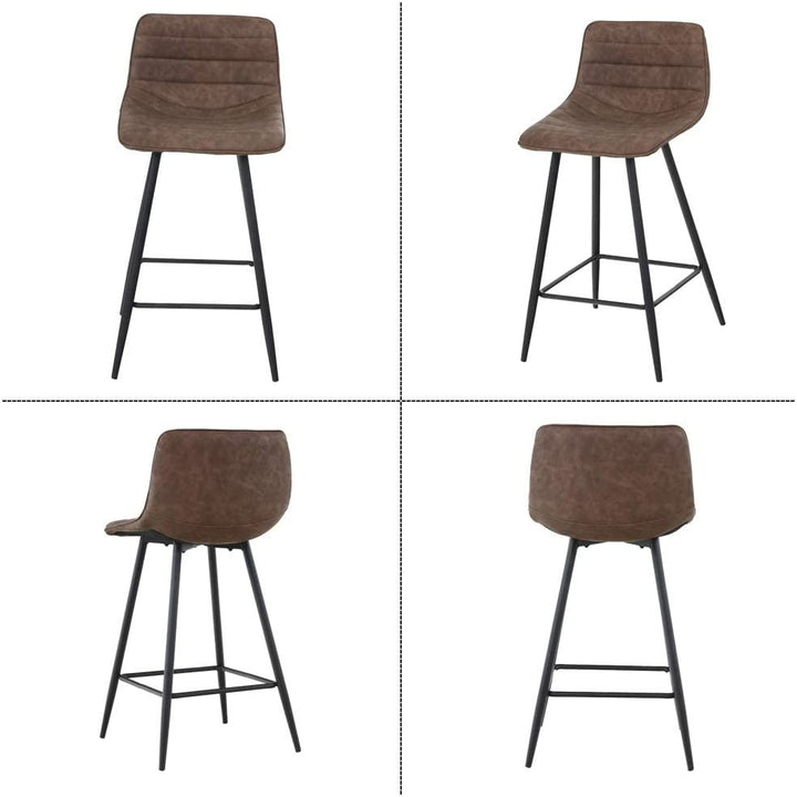 Bar Stool Kitchen Chair Counter Dining Chair PU Leather 25Inch