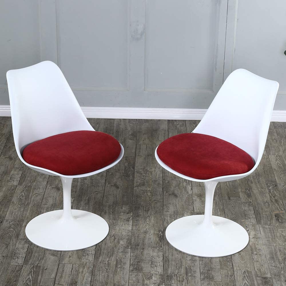 Swivel Dining Chairs,Fabric Soft cushions,2Pieces