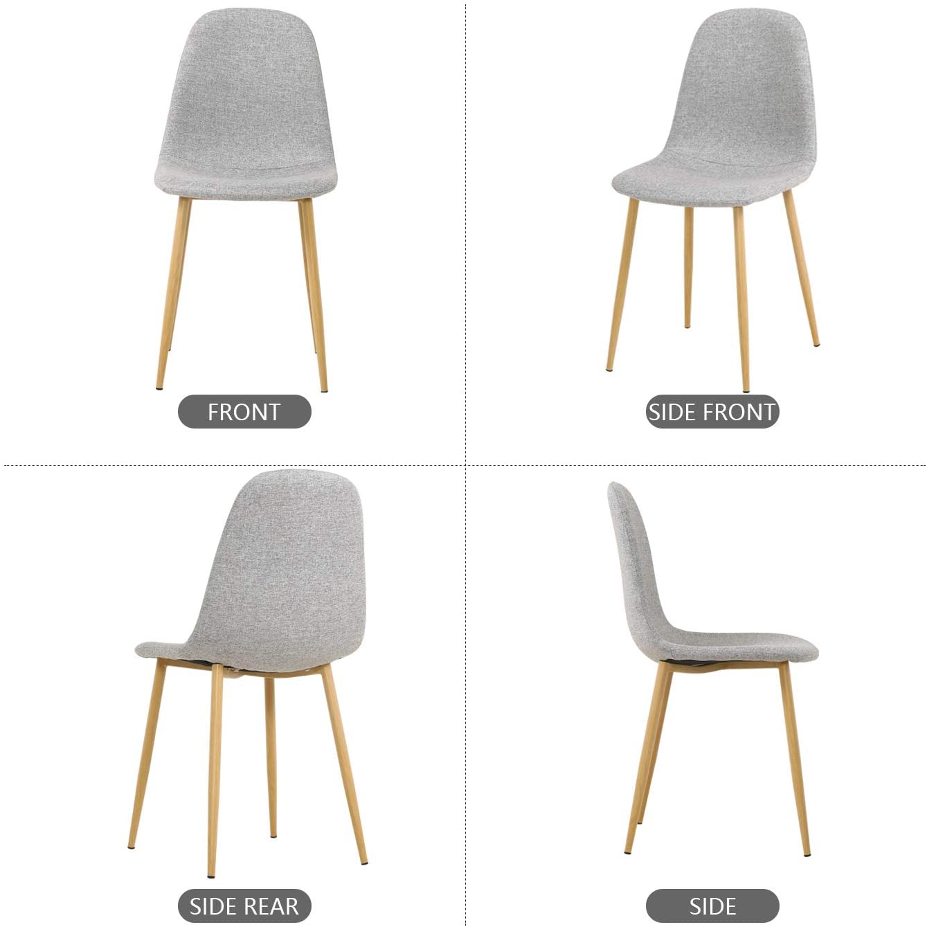 Sicotas Dining Chairs Set of 4 Gray chairs